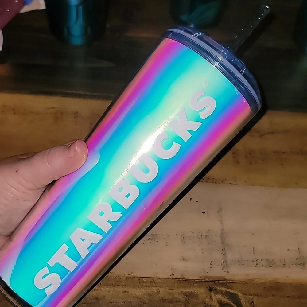 Starbucks 2023 Iridescent Dome Venti Tumbler Dichroic Holographic Tumbler Cup - Picture 1 of 6